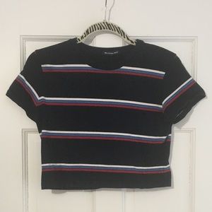 Helen Striped Crop Top Brandy Melville